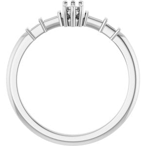 Continuum Sterling Silver 5x3 mm Elongated Cushion Ring Mounting – image 4