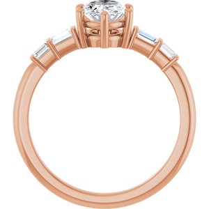 10K Rose Gold 7.5x5.5 mm Oval Ring Mounting – image 3