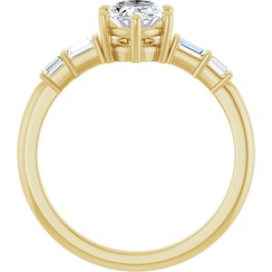 10K Yellow Gold 7.5x5.5 mm Oval Ring Mounting – image 3