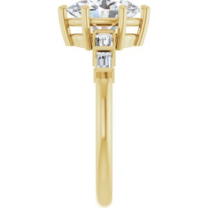 14K Yellow Gold 9x7 mm Oval 1/4 CTW Lab-Grown Diamond Semi-Set Ring – image 7