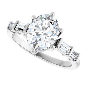 Sterling Silver 9x7 mm Oval Ring Mounting – image 8