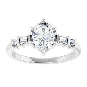 Continuum Sterling Silver 7.5x5.5 mm Oval Ring Mounting – image 5