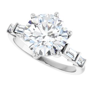 Continuum Sterling Silver 9.4 mm Round Ring Mounting – image 8