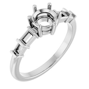 Platinum 6 mm Round Ring Mounting – image 2