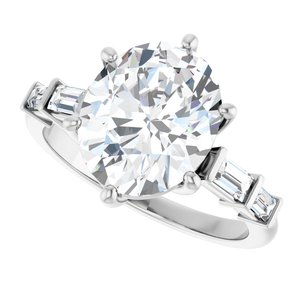 Sterling Silver 11x9 mm Oval Ring Mounting – image 8