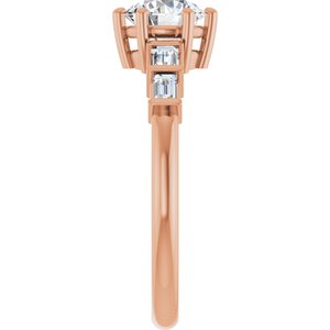 18K Rose Gold 6 mm Round Ring Mounting – image 7