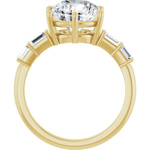 14K Yellow Gold 9.4 mm Round 1/4 CTW Lab-Grown Diamond Semi-Set Ring – image 3