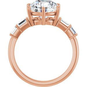 14K Rose Gold 9.4 mm Round 1/4 CTW Natural Diamond Semi-Set Ring – image 3