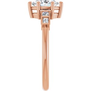 10K Rose Gold 7.5x5.5 mm Oval Ring Mounting – image 7