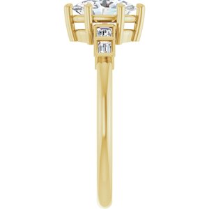14K Yellow Gold 7.5x5.5 mm Oval Ring Mounting – image 7