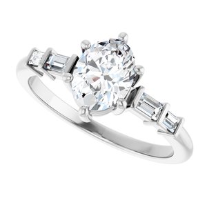 Sterling Silver 7.5x5.5 mm Oval Ring Mounting – image 8
