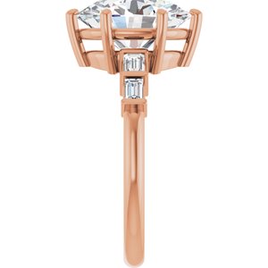 14K Rose Gold 11x9 mm Oval Ring Mounting – image 7