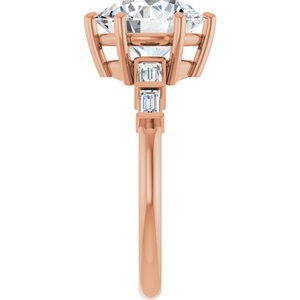 14K Rose Gold 9.4 mm Round Ring Mounting – image 7