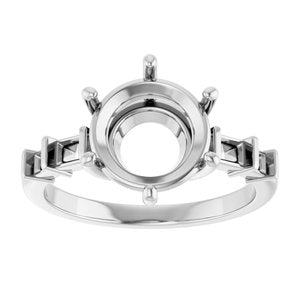 Continuum Sterling Silver 9.4 mm Round Ring Mounting – image 6