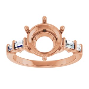 14K Rose Gold 9.4 mm Round 1/4 CTW Lab-Grown Diamond Semi-Set Ring – image 6