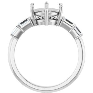 14K White Gold 10x8 mm Oval 1/4 CTW Lab-Grown Diamond Semi-Set Ring – image 4