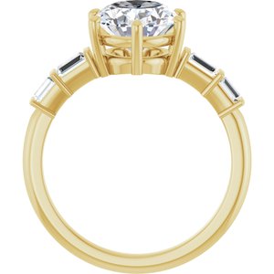 10K Yellow Gold 10x8 mm Oval Ring Mounting – image 3