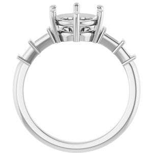 Sterling Silver 10x8 mm Oval Ring Mounting – image 4