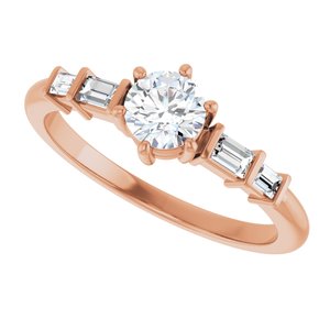 10K Rose Gold 4.8 mm Round Ring Mounting – image 8