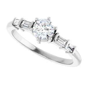 Continuum Sterling Silver 4.8 mm Round Ring Mounting – image 8