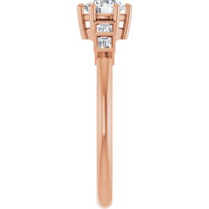 10K Rose Gold 4.8 mm Round Ring Mounting – image 7