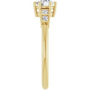 10K Yellow Gold 4.8 mm Round Ring Mounting – image 7
