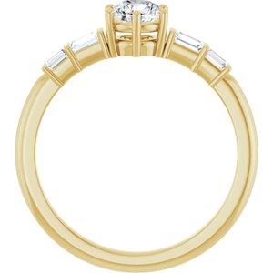 10K Yellow Gold 4.8 mm Round Ring Mounting – image 3