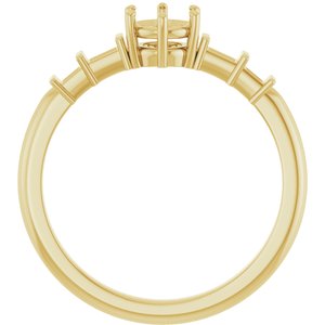 18K Yellow Gold 4.8 mm Round Ring Mounting – image 4