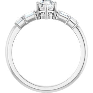 14K X1 White Gold 4.8 mm Round Ring Mounting – image 3