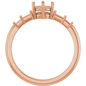 10K Rose Gold 5.5 mm Round Ring Mounting – image 4