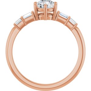 18K Rose Gold 5.5 mm Round Ring Mounting – image 3