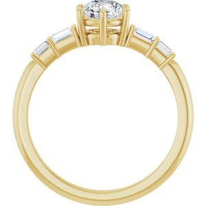 18K Yellow Gold 5.5 mm Round Ring Mounting – image 3