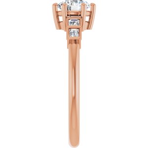 10K Rose Gold 5.5 mm Round Ring Mounting – image 7