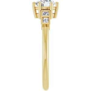 18K Yellow Gold 5.5 mm Round Ring Mounting – image 7