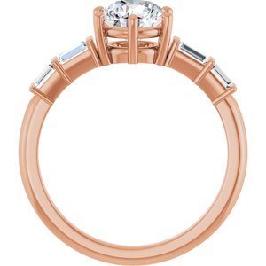 14K Rose Gold 6.5 mm Round 1/4 CTW Lab-Grown Diamond Semi-Set Ring – image 3
