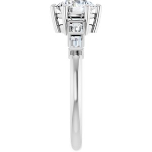 Sterling Silver 6.5 mm Round Ring Mounting – image 7