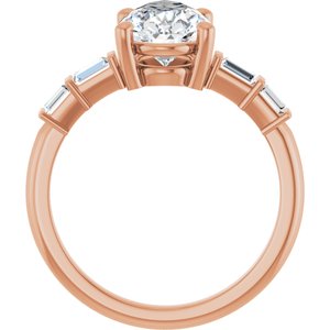 18K Rose Gold 11.5x7 mm Pear Ring Mounting – image 3