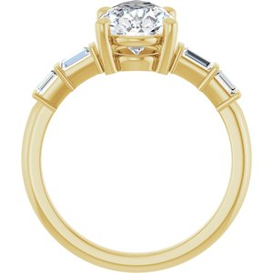 14K Yellow Gold 11.5x7 mm Pear Ring Mounting – image 3