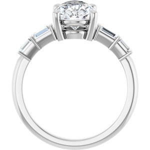 10K White Gold 11.5x7 mm Pear Ring Mounting – image 3
