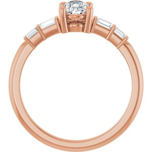 10K Rose Gold 7x4.5 mm Pear Ring Mounting – image 3