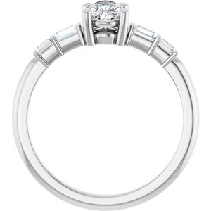 18K White Gold 7x4.5 mm Pear Ring Mounting – image 3