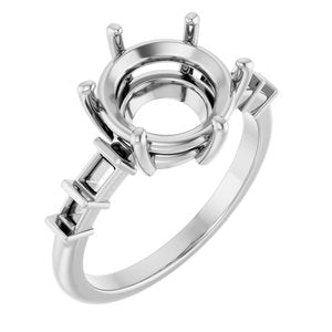 Sterling Silver 10 mm Round Ring Mounting – image 2