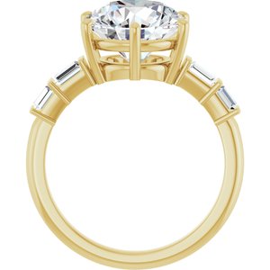18K Yellow Gold 10 mm Round Ring Mounting – image 3