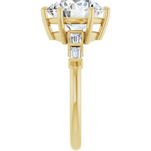 14K Yellow Gold 10 mm Round Ring Mounting – image 7