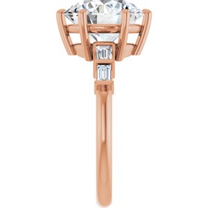 14K Rose Gold 10 mm Round 1/4 CTW Lab-Grown Diamond Semi-Set Ring – image 7