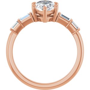 10K Rose Gold 12x6 mm Marquise Ring Mounting – image 3