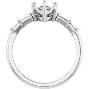 Sterling Silver 12x6 mm Marquise Ring Mounting – image 4