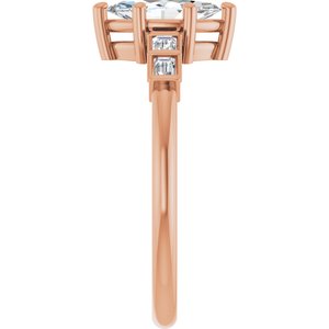 10K Rose Gold 8.5x4.5 mm Marquise Ring Mounting – image 7
