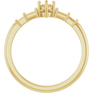 10K Yellow Gold 5x3.5 mm Oval Ring Mounting – image 4