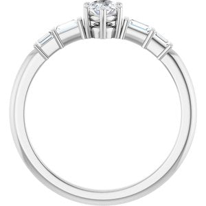 Platinum 5x3.5 mm Oval Ring Mounting – image 3